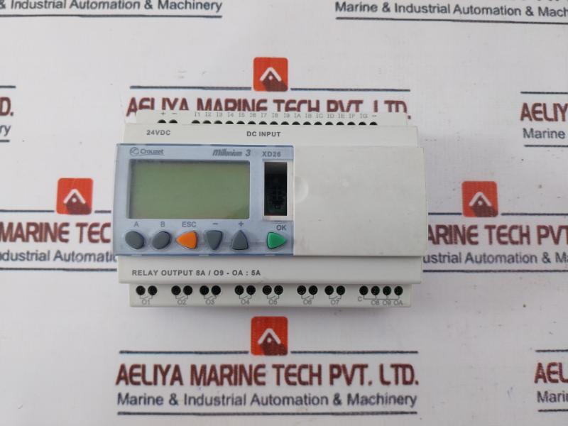 Crouzet Xd26 Essential Logic Module Millenium 3 Expandable Range W/ Lcd Display
