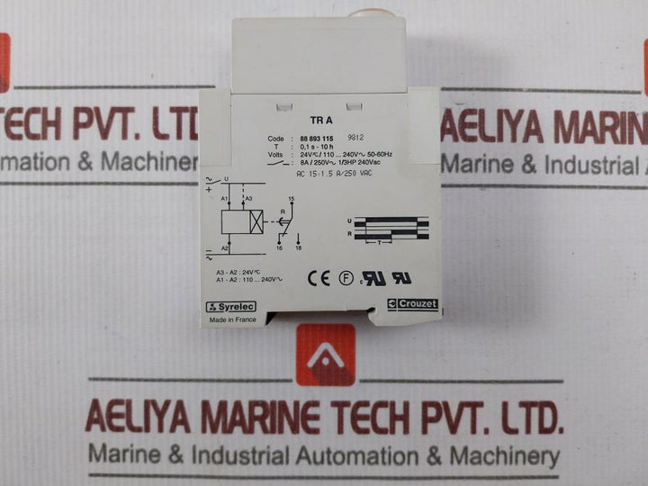 Crouzet Tr A Time Delay Relay 0.1sec-10hr,24vac