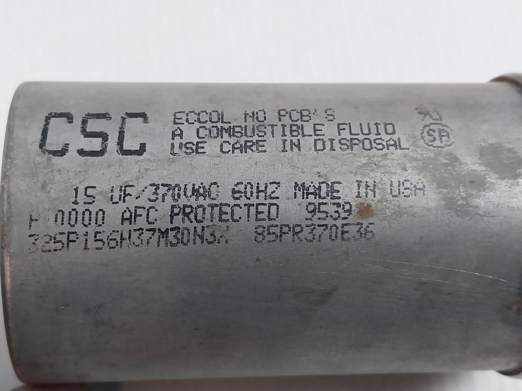 Csc 325P156H37M30N3X Motor Run Capacitor 15Uf 370Vac