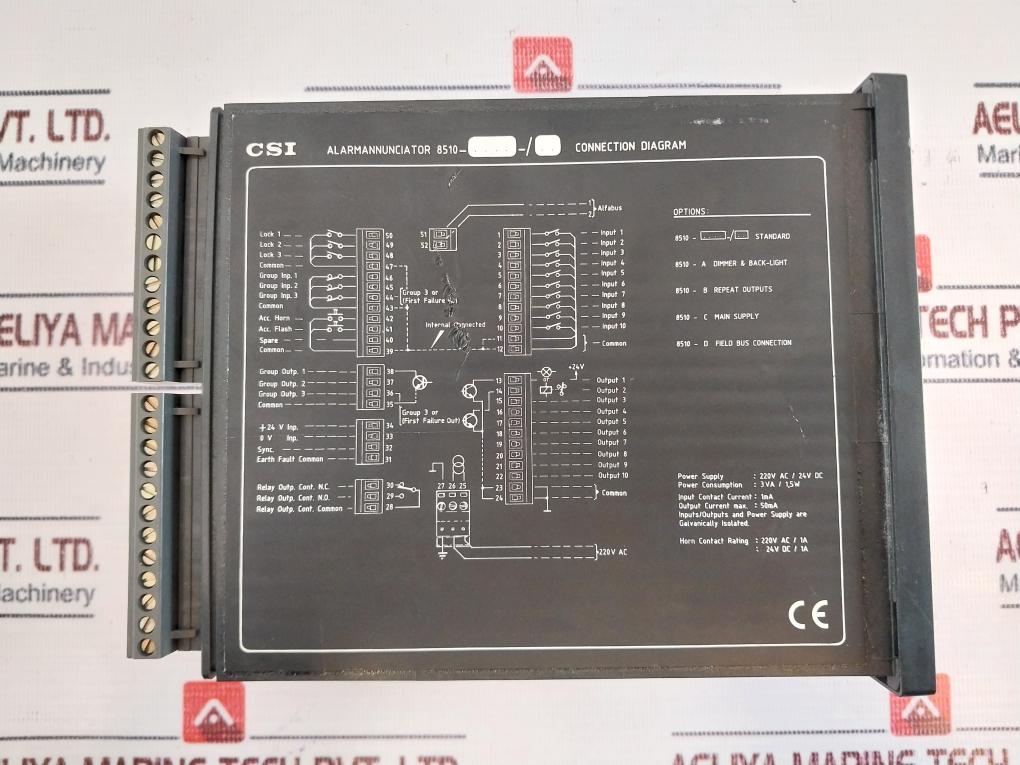 Csi 8510Ab Alarm Annunciator 220V Ac/ 24V Dc