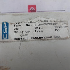 Cspc IRI1-2O-EO-1-1-LD Time Overcurrent Relay 50/60 Hz