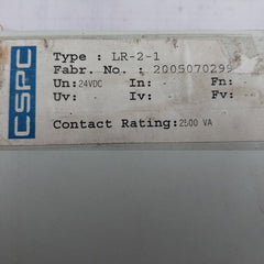 Cspc LR-2-1 Relay 24 VDC