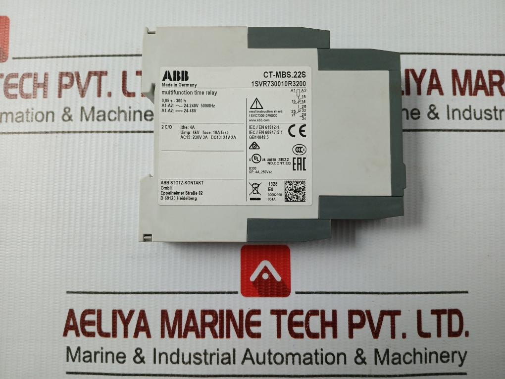 Ct-mbs.22S Din-rail Time Relay 24–240 Vac 50/60 Hz Abb