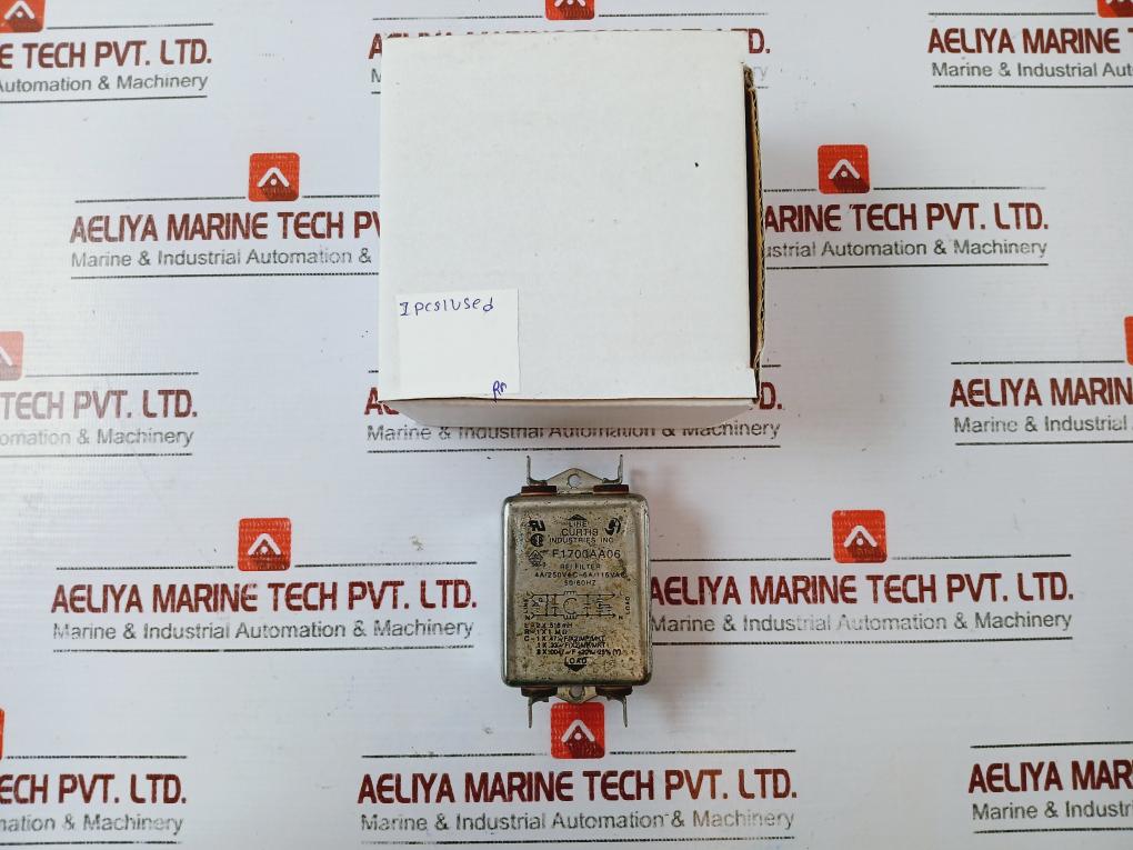 Curtis Industries F1700aa06 Rfi Filter 4a/250vac-6a/115vac 50/60hz