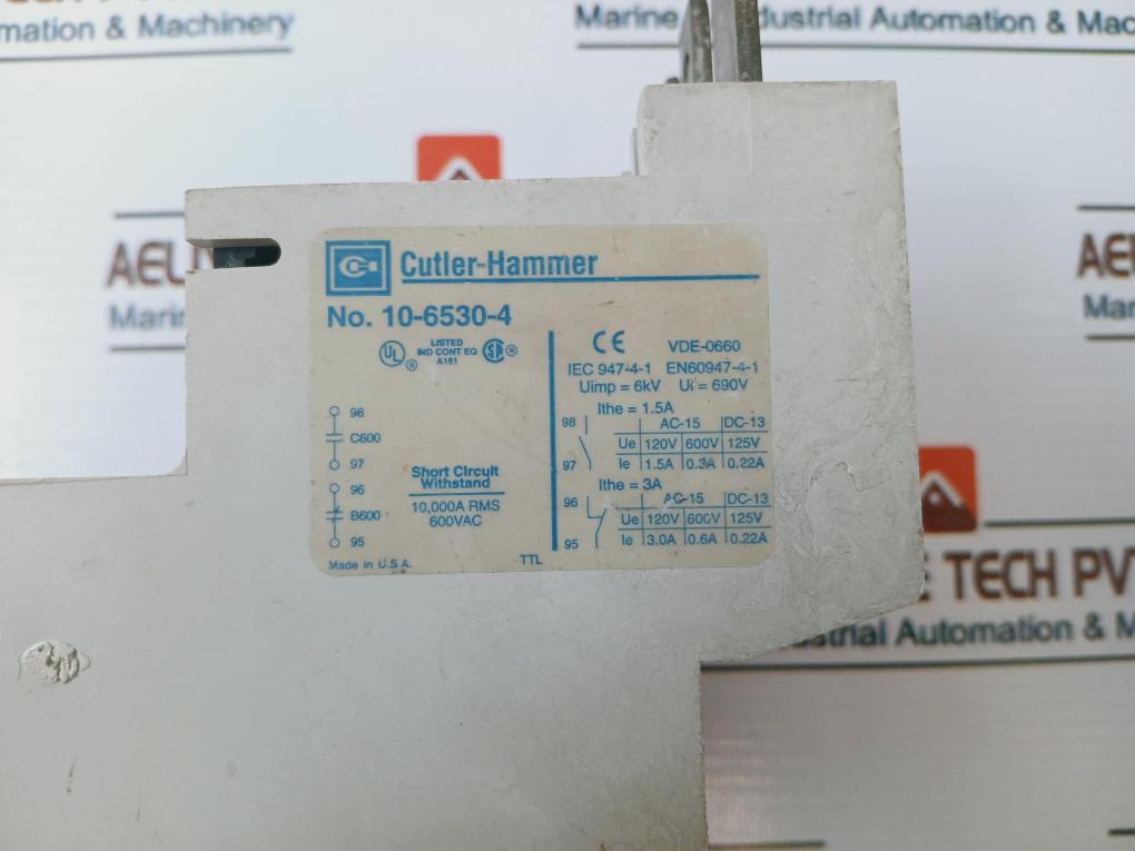 Cutler-Hammer 10-6530-4 Overload Relay H2022