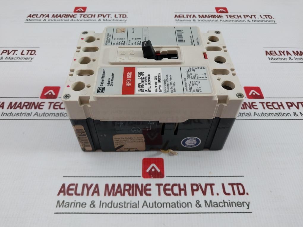 Cutler-hammer 3P Molded Case Circuit Breaker 600Vac Hfd3125L
