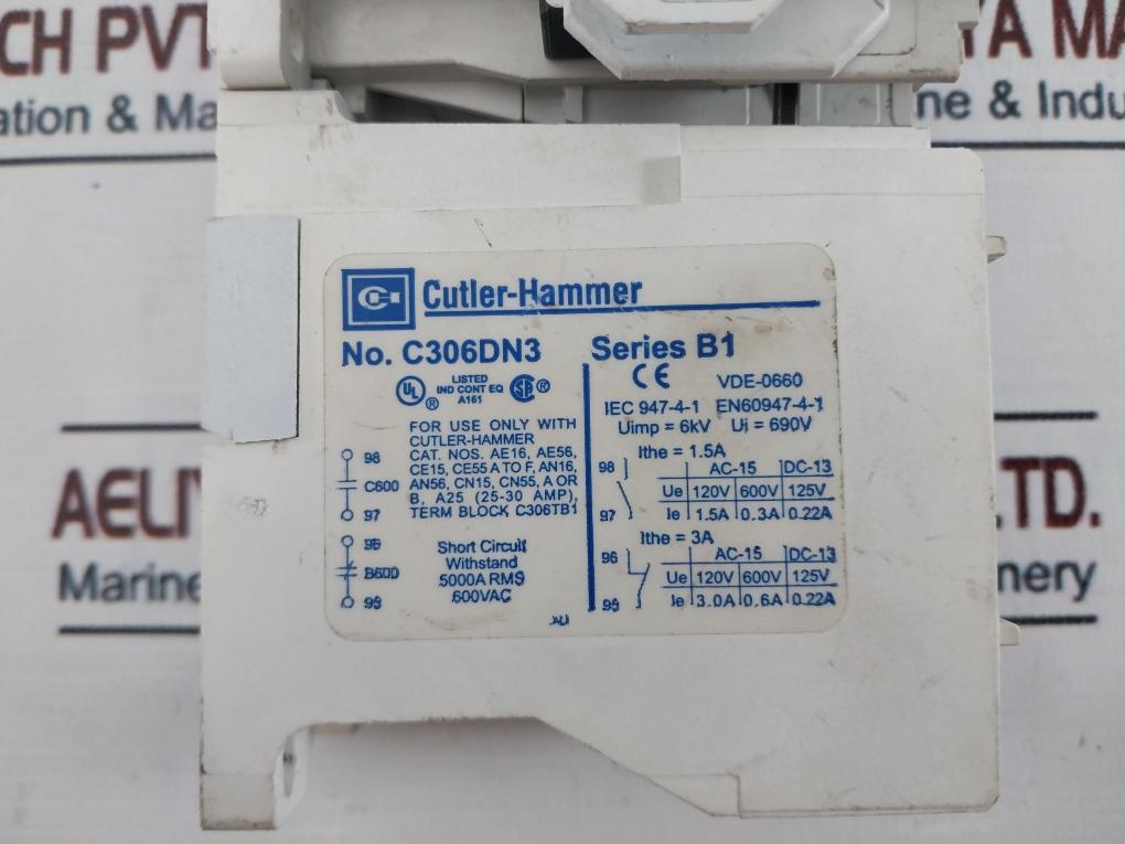 Cutler-hammer Ae16En0 / C306Dn3 Strater Contactor Relay