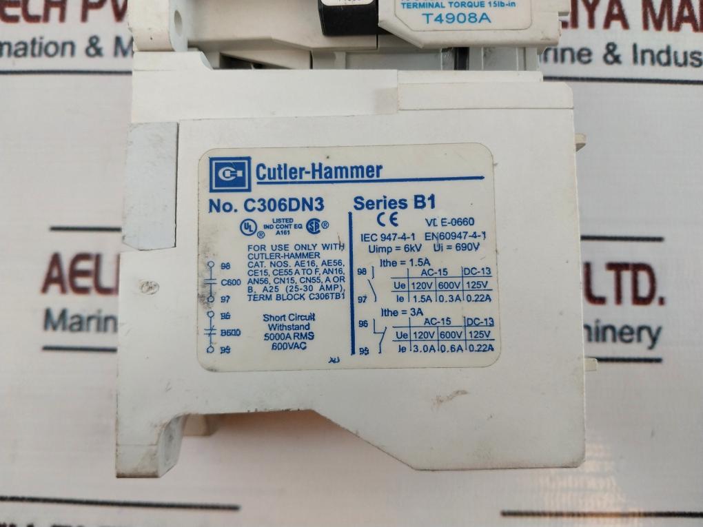 Cutler-hammer Ae16En0 Starter W/ C306Dn3 Overload Relay