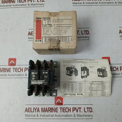 Cutler-hammer C25Dna3402T Definite Purpose Contactor 24V 50-60Hz 7 Lb.In.