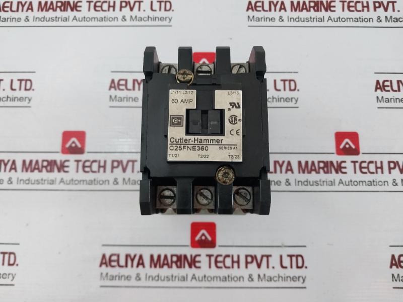 Cutler-hammer C25Fne360 Series A1 Contactor, 60 Amp, 24V, 50/60Hz