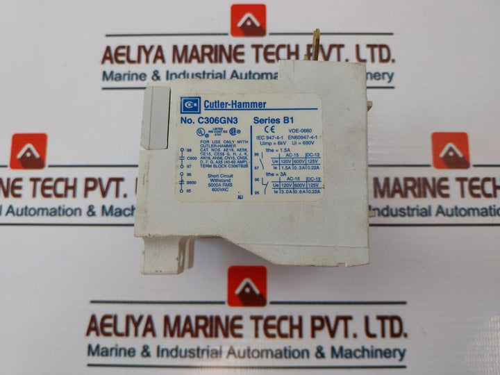 Cutler-hammer C306gn3 Overload Relay 600vac