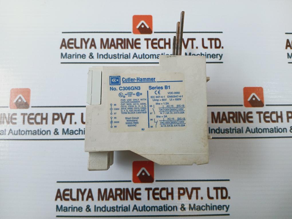 Cutler-Hammer C306GN3 Thermal Overload Relay H2014B