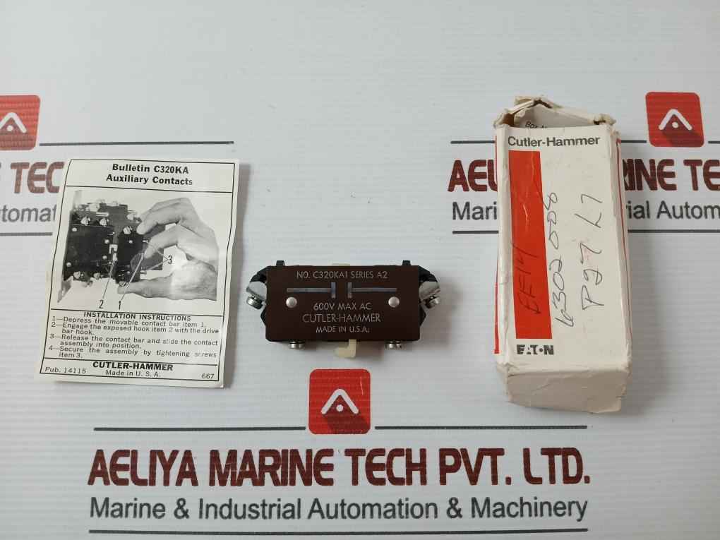 Cutler-hammer C320Ka1 Auxiliary Contact Ser A2