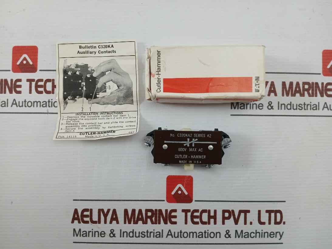Cutler-hammer C320Ka2 600V Max Ac Auxiliary Contact Block With New Condition