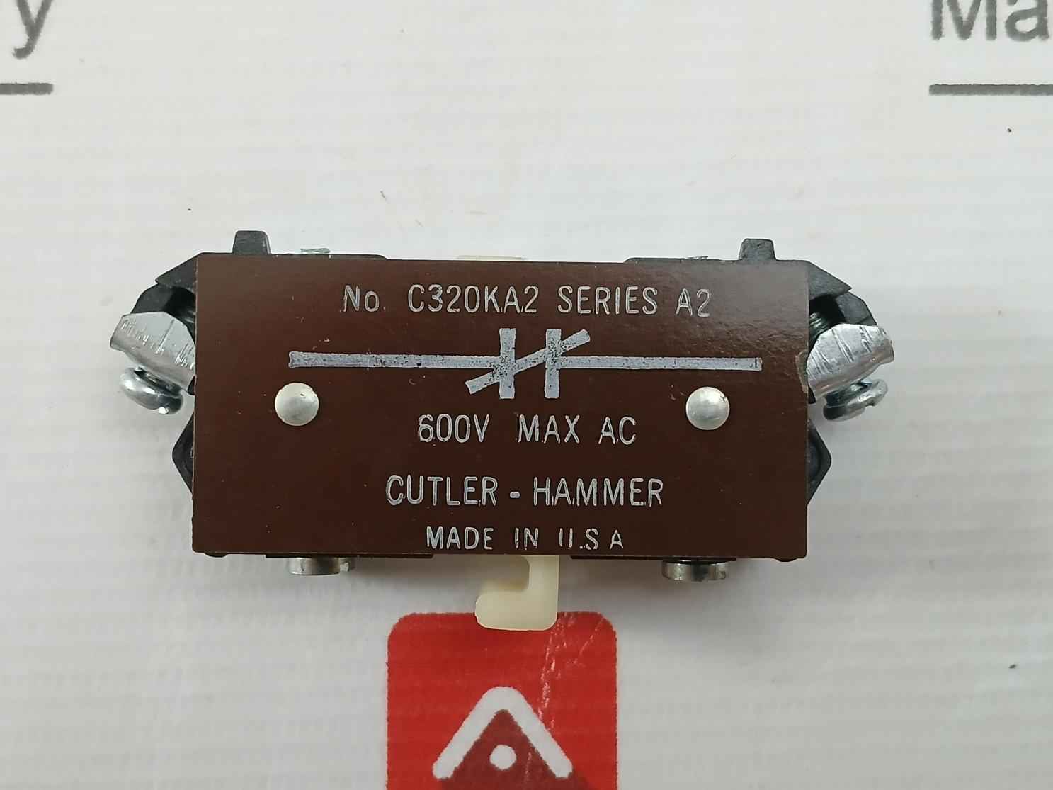 Cutler-hammer C320Ka2 600V Max Ac Auxiliary Contact Block With New Condition