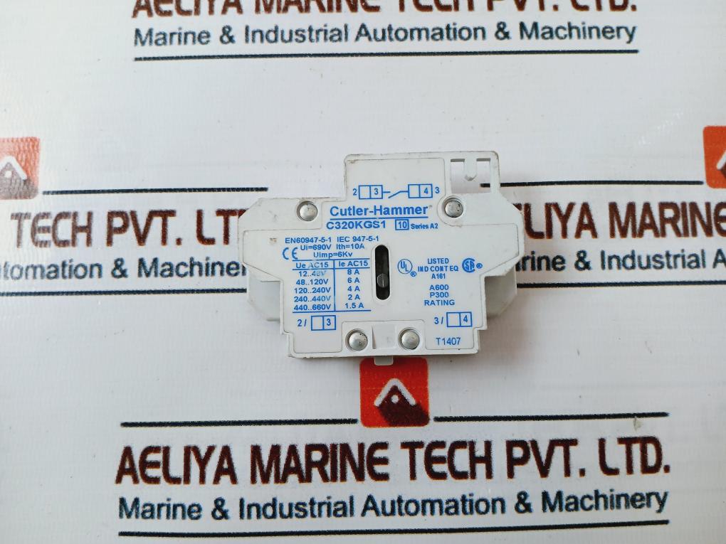 Cutler-hammer C320Kgs1 Auxiliary Contact Series A2