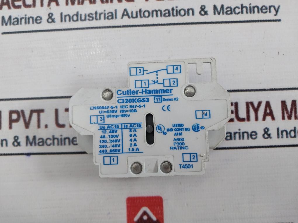 Cutler-hammer C320Kgs3 Auxiliary Contact Block Ser A2