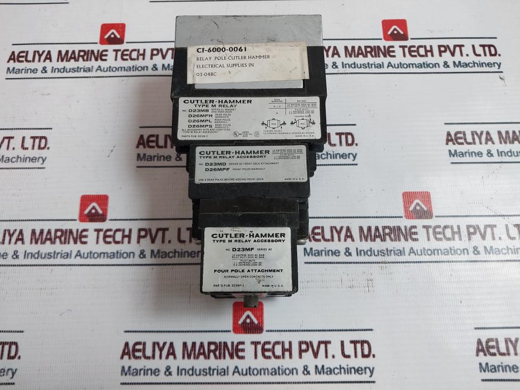 Cutler-hammer D23mb Type M Relay With Rear Poles D26mpr,d26mpl,d26mps,d26mpf