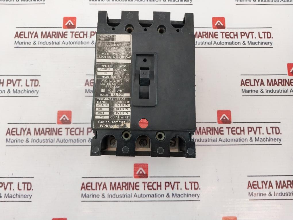 Cutler-hammer Ec3050 Circuit Breaker 3 Pole Unit