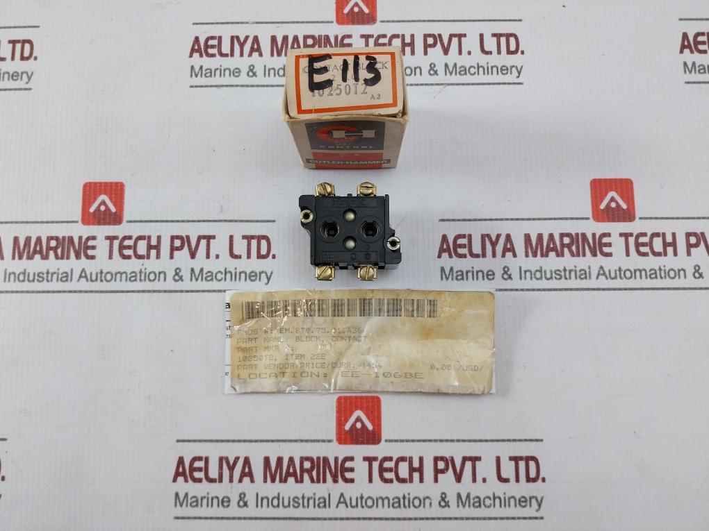 Cutler-hammer 10250T2 Contact Block