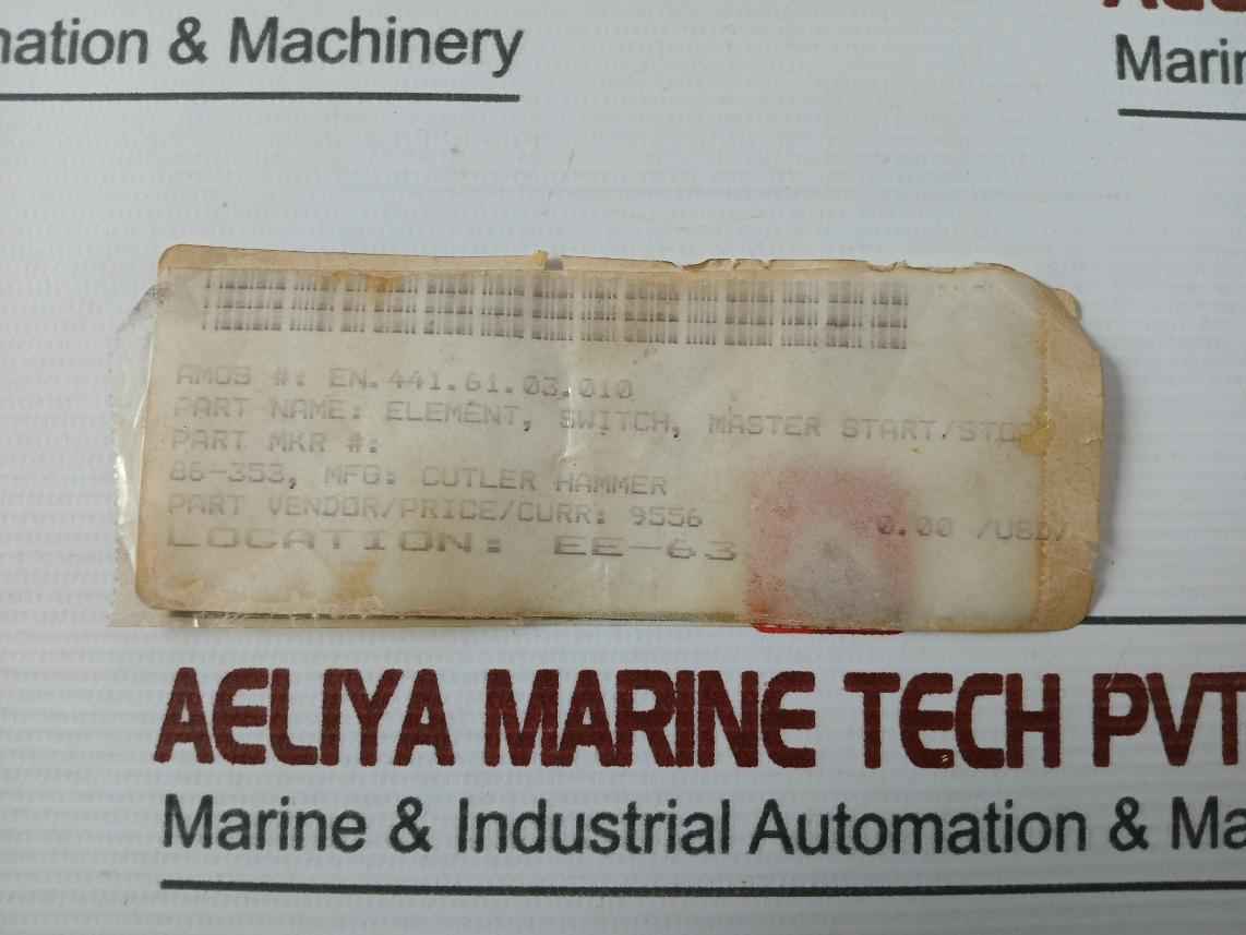 Cutler Hammer 86-353 Pushbutton Element