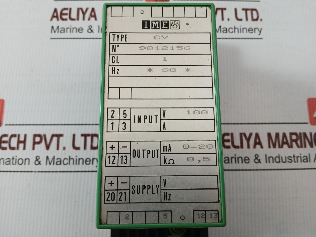 Cv Input: 100 V Ime Alarm Relay