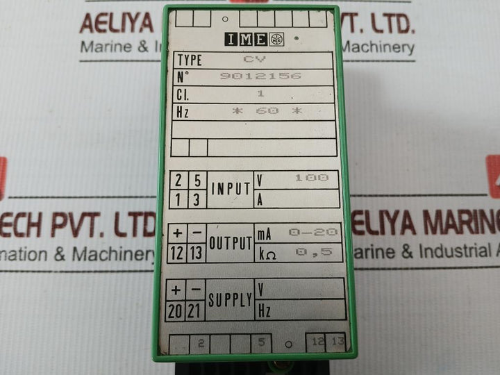 Cv Input: 100 V Ime Alarm Relay