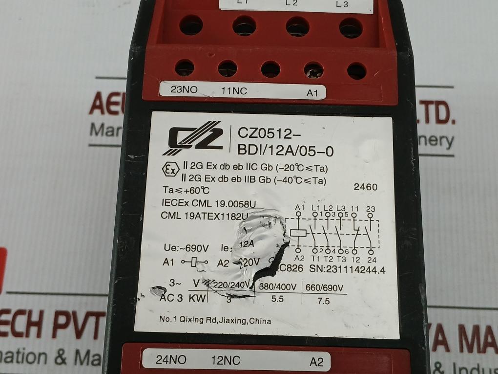 Cz Electric Cz0512-bdi/12A/05-0 Explosion-proof Miniature Relay Module 690V