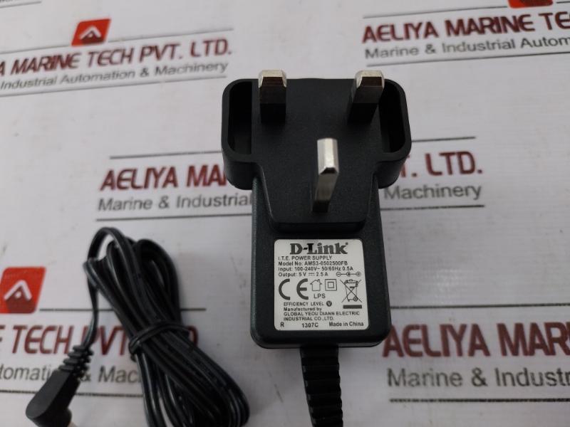 D-link Ams3-0502500Fb Ite Power Supply Model Ams3-0502500Fb Ac Adaptor 5V 2.5A