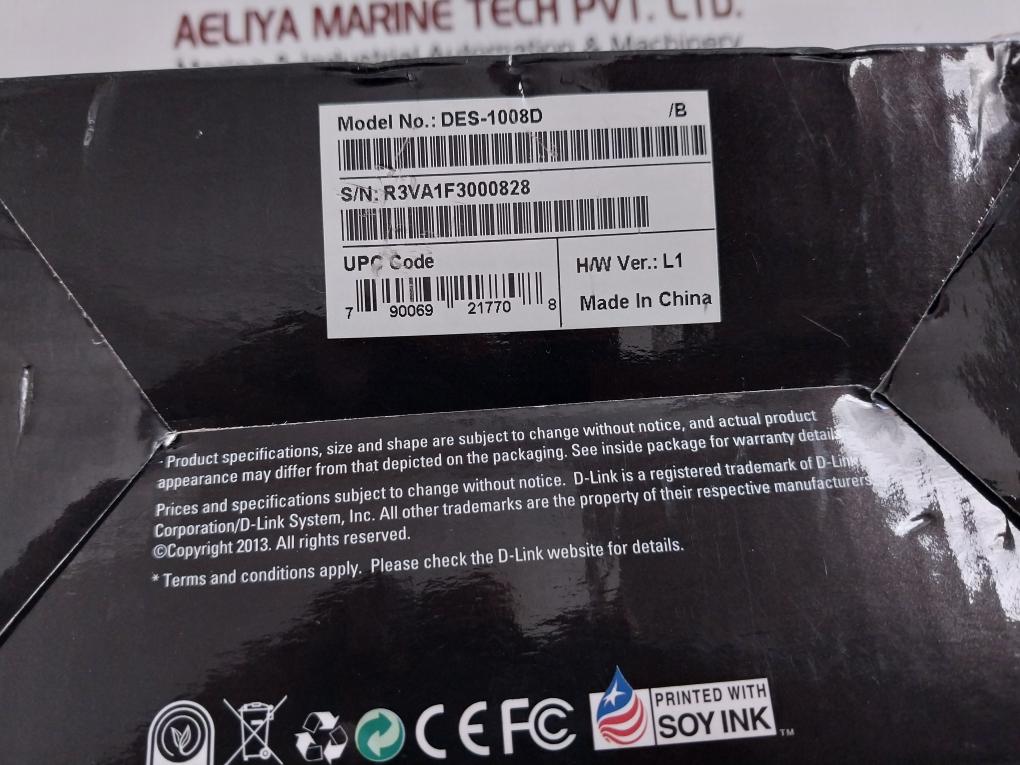 D-link Des-1008D 8-port Fast Ethernet Switch Ees1008Db...L1E, Cs07370 H/W Ver:L1