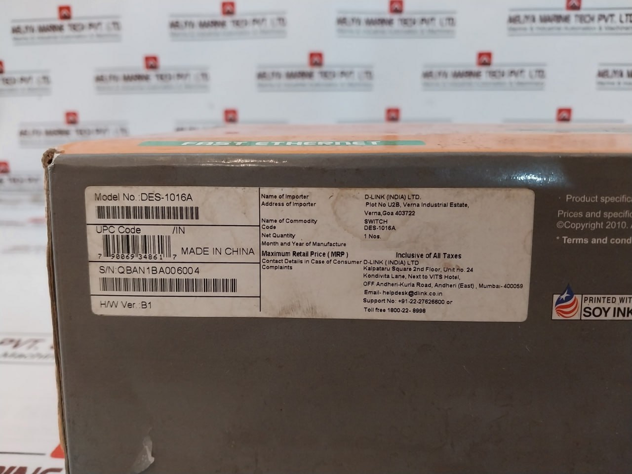 D-link Des-1016A 16 Port 10/100 Switch Oes1016Ae-b1G 100-240Vac Acn 50-60Hz