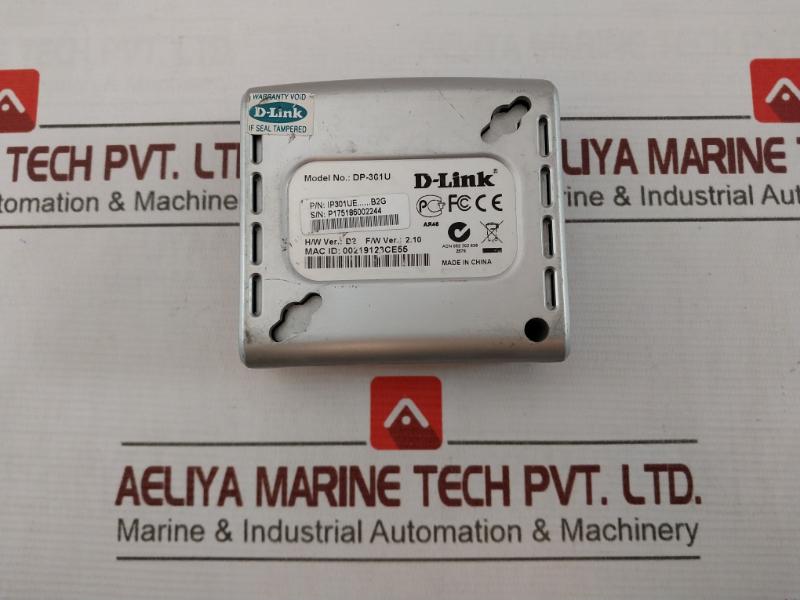D-link Dp-301U Ethernet Usb Print Server Ip301Ue..B2G 5V 2.5A, H/W Ver: B2