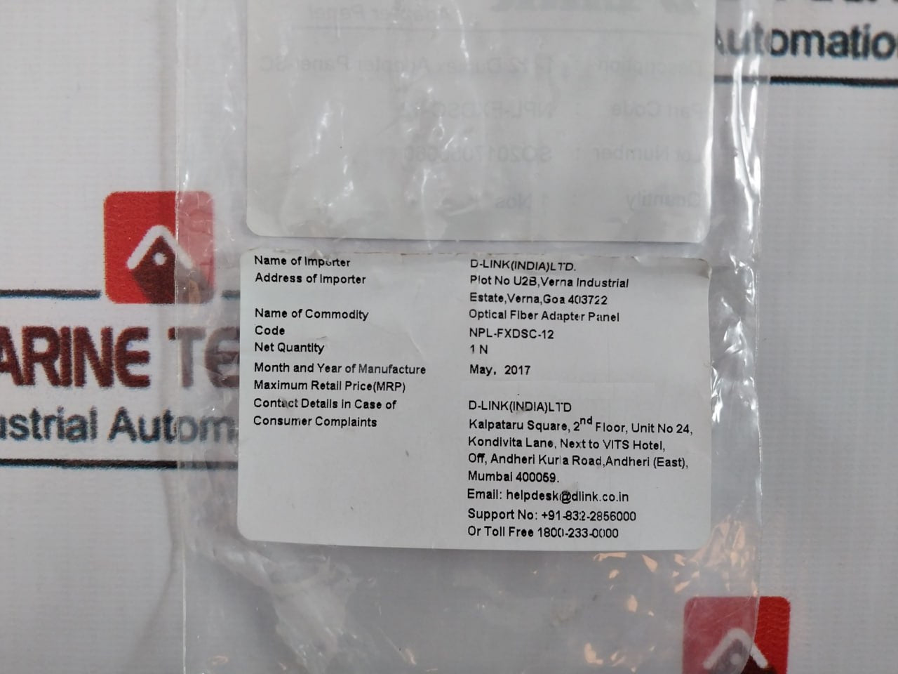 D-link Nlu-fxxuxxr-06 Liu 6 Port Rack Mount Unloaded Optical Fiber Adapter Panel