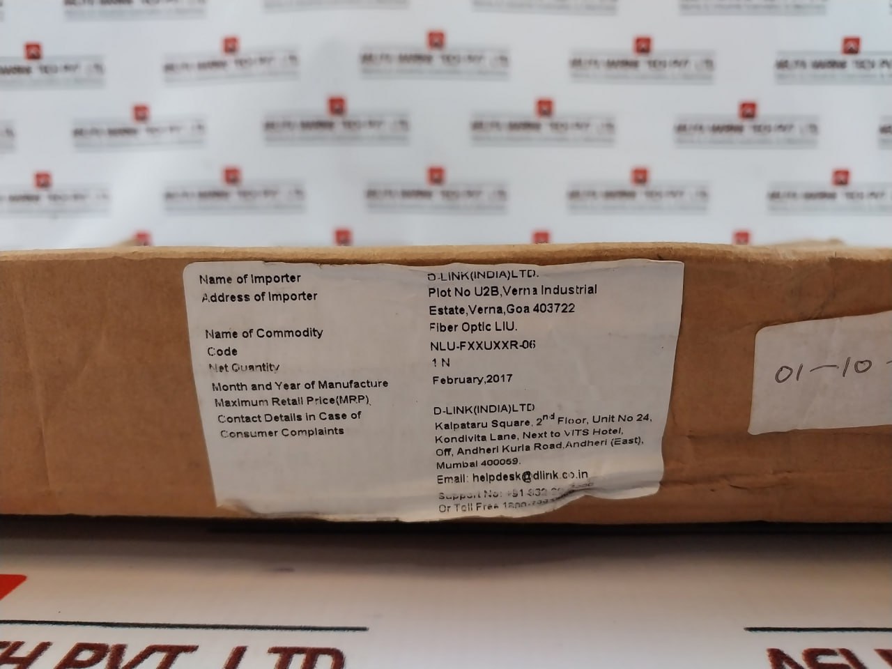 D-link Nlu-fxxuxxr-06 Liu 6 Port Rack Mount Unloaded Optical Fiber Adapter Panel