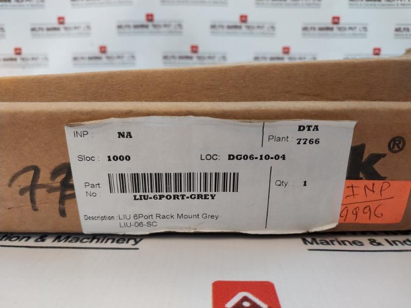 D-link Nlu-fxxuxxr-06 Liu 6 Port Rack Mount Unloaded Optical Fiber Adapter Panel