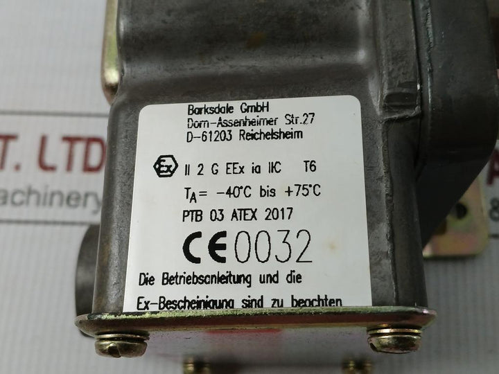 D1T-gh18Ss-exi Barksdale 793231344 Pressure Switch Eex