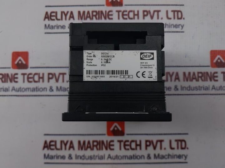 Deif Dq72-x Analog Panel Ammeter 0-100 Ma Quadratic Measurement 920025012.20