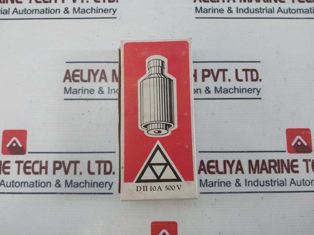 Lot of 5X D II 10A 500V Bottle Fuse