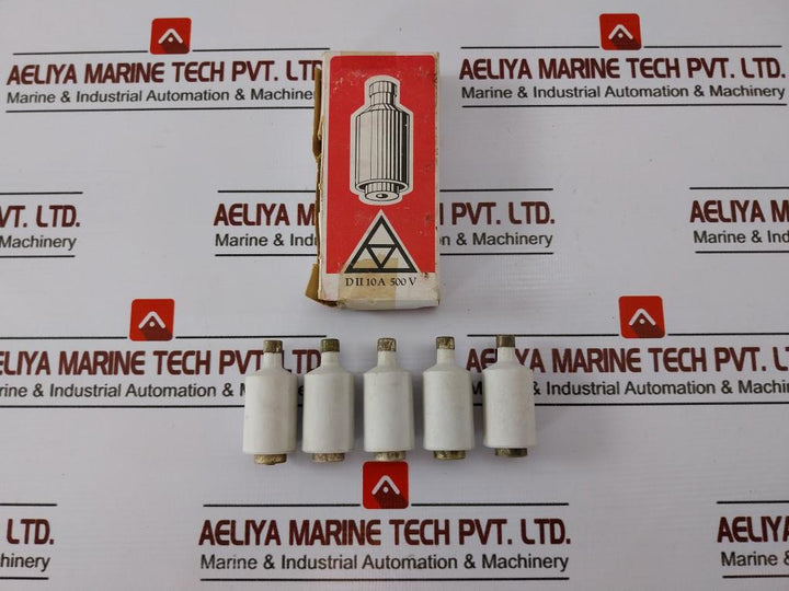 Lot of 5X D II 10A 500V Fuse Link Bottle Fuse