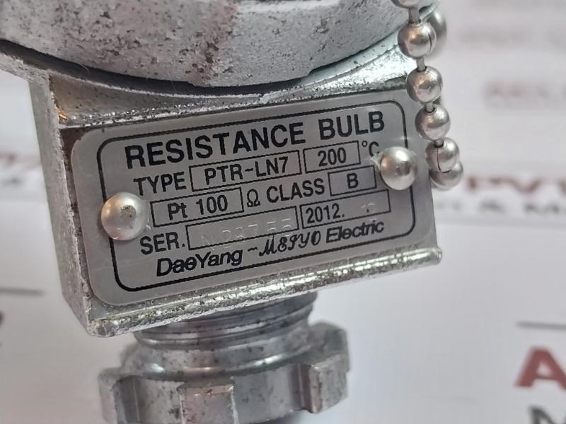 Dae Yang Meiyo Electric Ptr-ln7 Resistance Bulb Class B Pt 100 Ohm