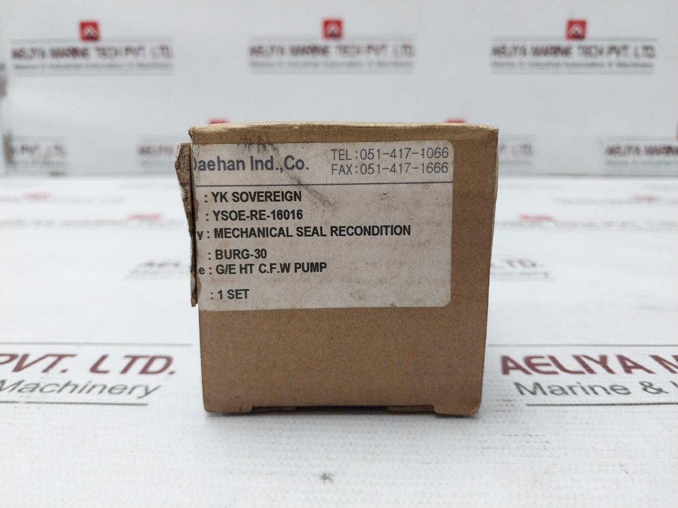 Daehan Burg-30 Mechanical Seal Set For G/E Ht C.F.W Pump Ysoe-re-16016