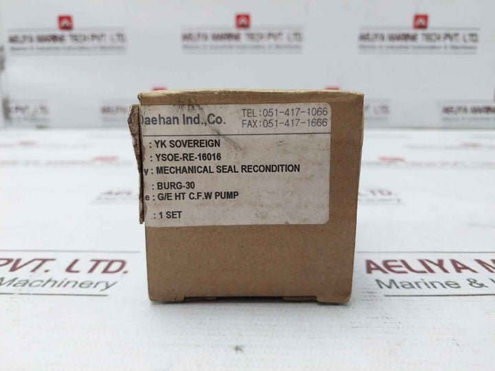 Daehan Burg-30 Mechanical Seal Set For G/E Ht C.F.W Pump Ysoe-re-16016