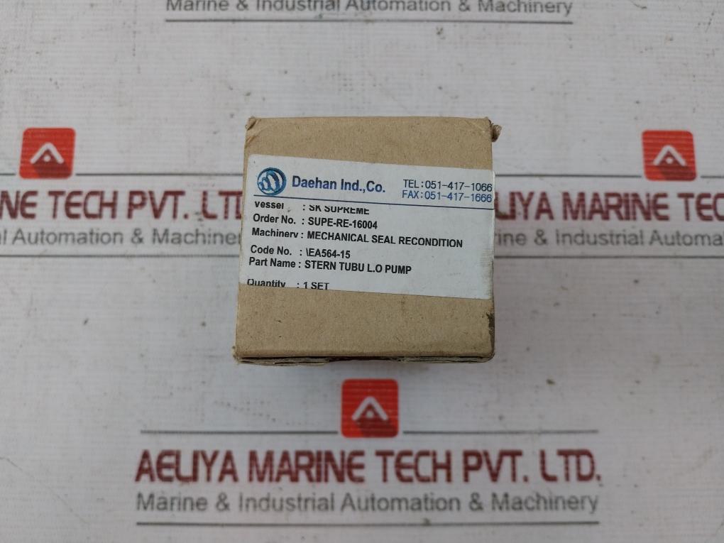 Daehan Ea564-15 Stern Tube L.O. Pump Mechanical Seal Set Supe-re-16004