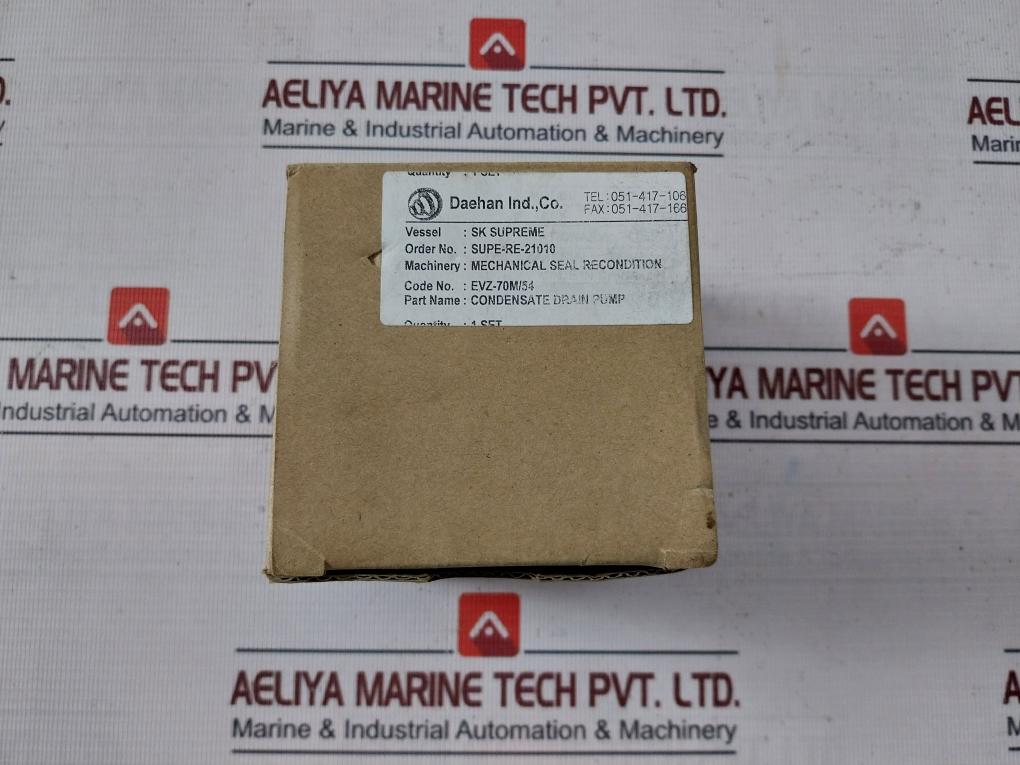 Daehan Supe-re-21010 Mechanical Seal Set For Condensate Drain Pump Evz-70M/54
