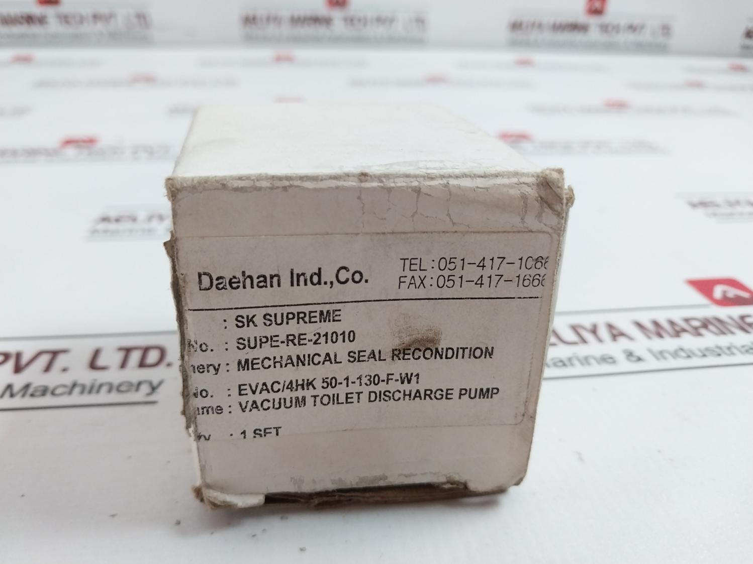 Daehan Supe-re-21010 Mechanical Seal Set For Vacuum Toilet Discharge Pump Evac