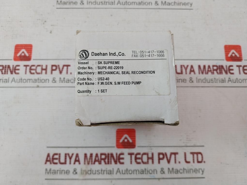 Daehan Supe-re-22019 Mechanical Seal Part Set Us2-40