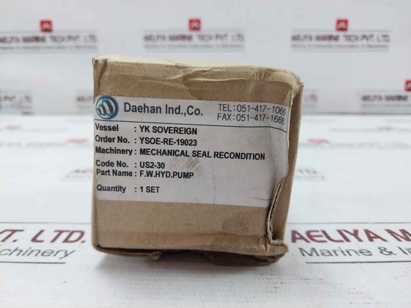 Daehan Us2-30 Mechanical Seal Recondition Set For F.W.Hyd. Pump Ysoe-re-19023