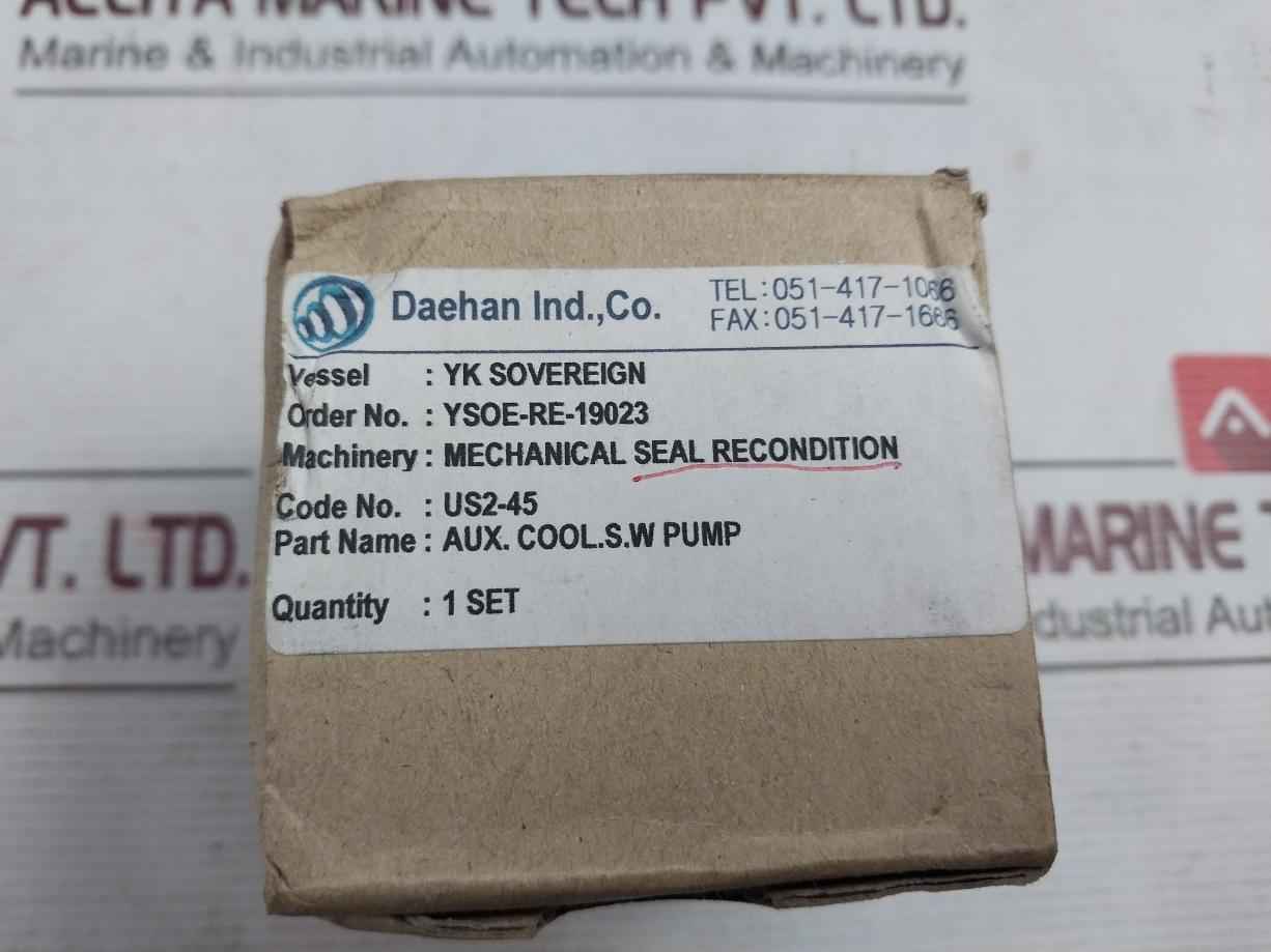 Daehan Us2-45 Mechanical Seal Recondition Set Ysoe-re-19023