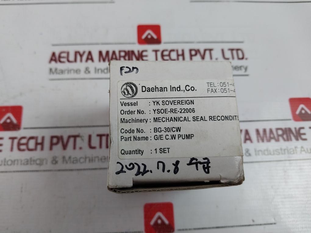 Daehan Ysoe-re-22006 Mechanical Seal Set
