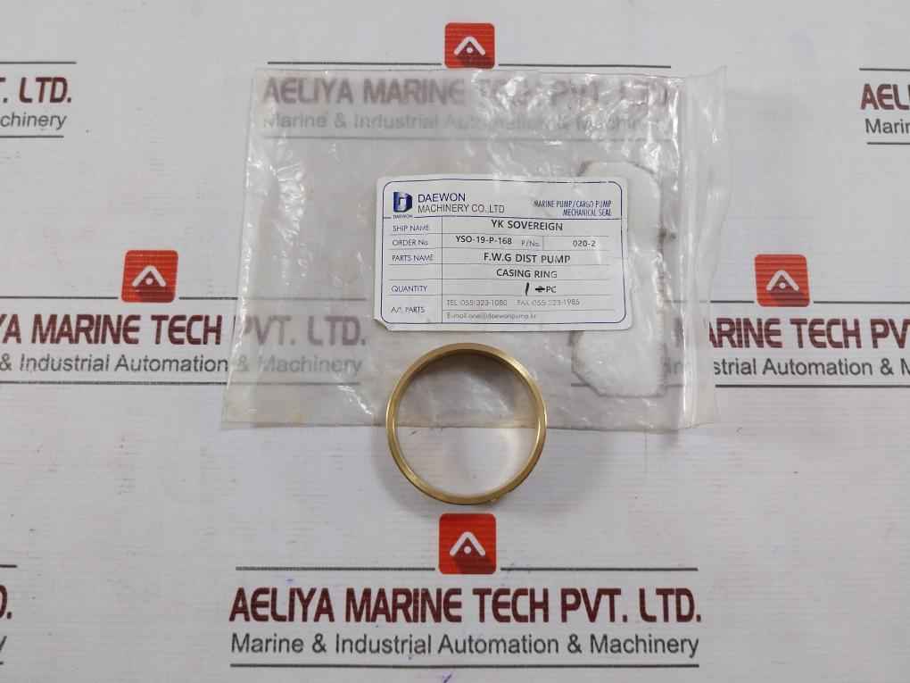 Daewon 020-2 Beechcraft Aircraft Bushing Casing Ring Yso-19-p-168 05L-000-005